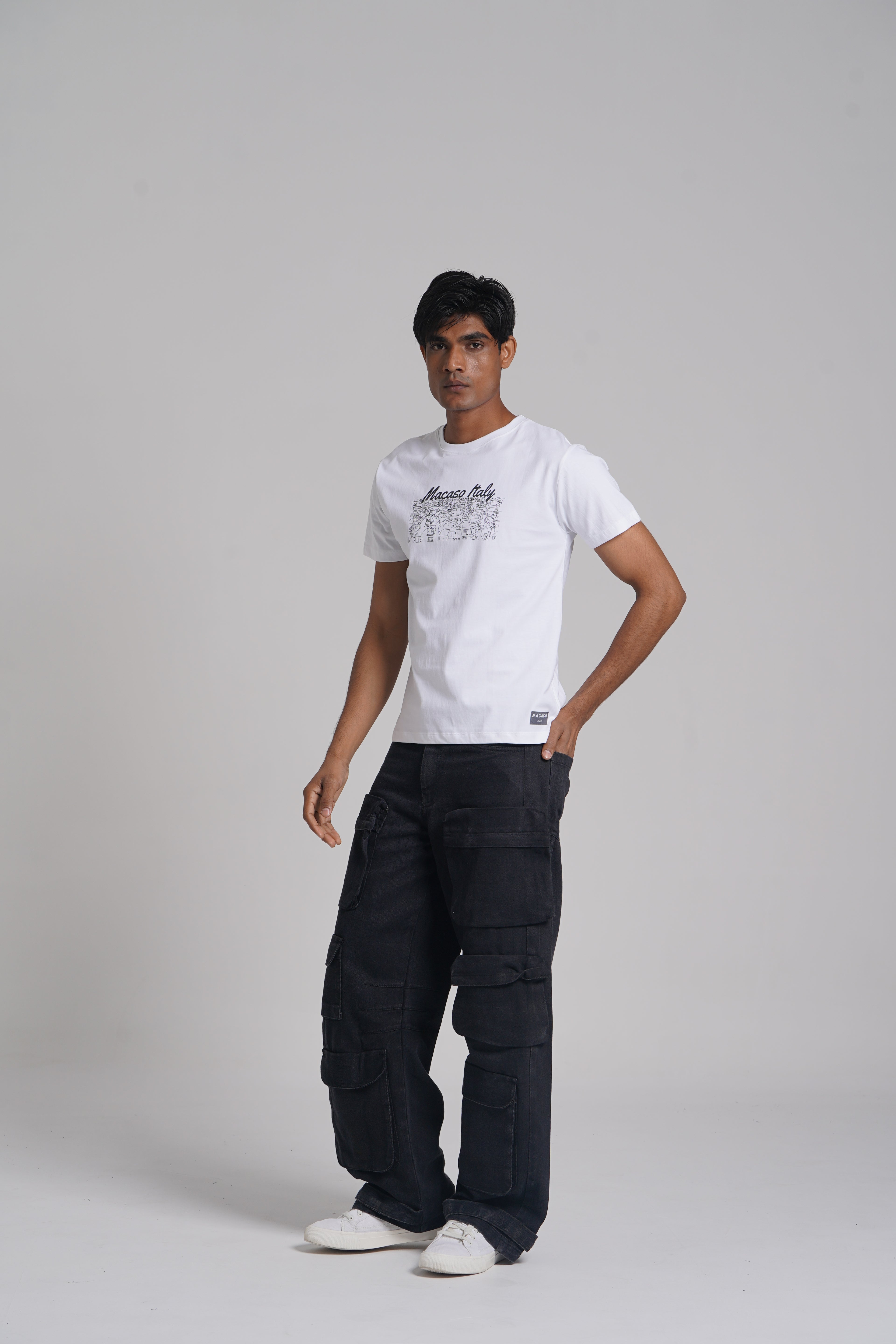 Brand Print Crew Neck T-shirt