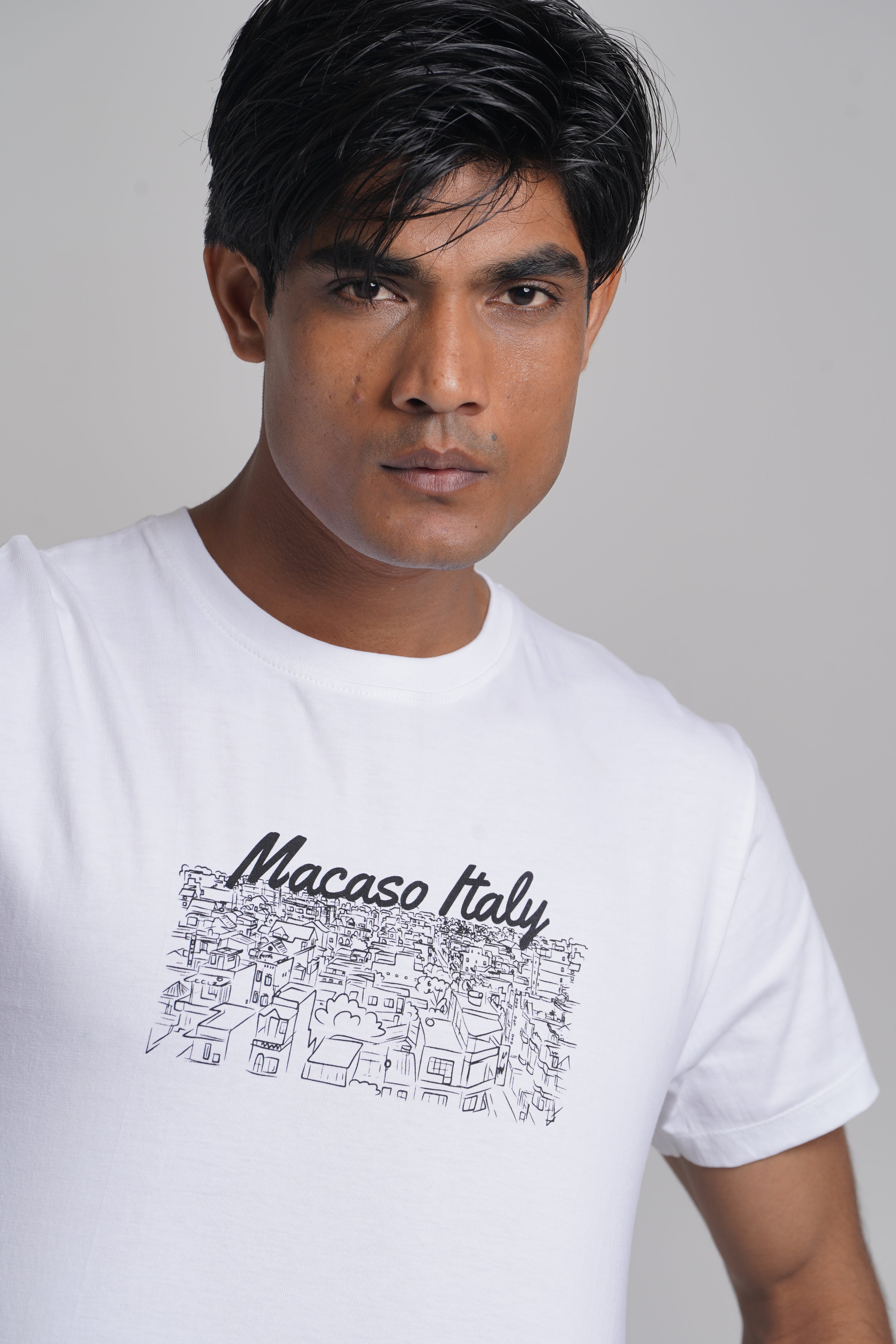 Brand Print Crew Neck T-shirt
