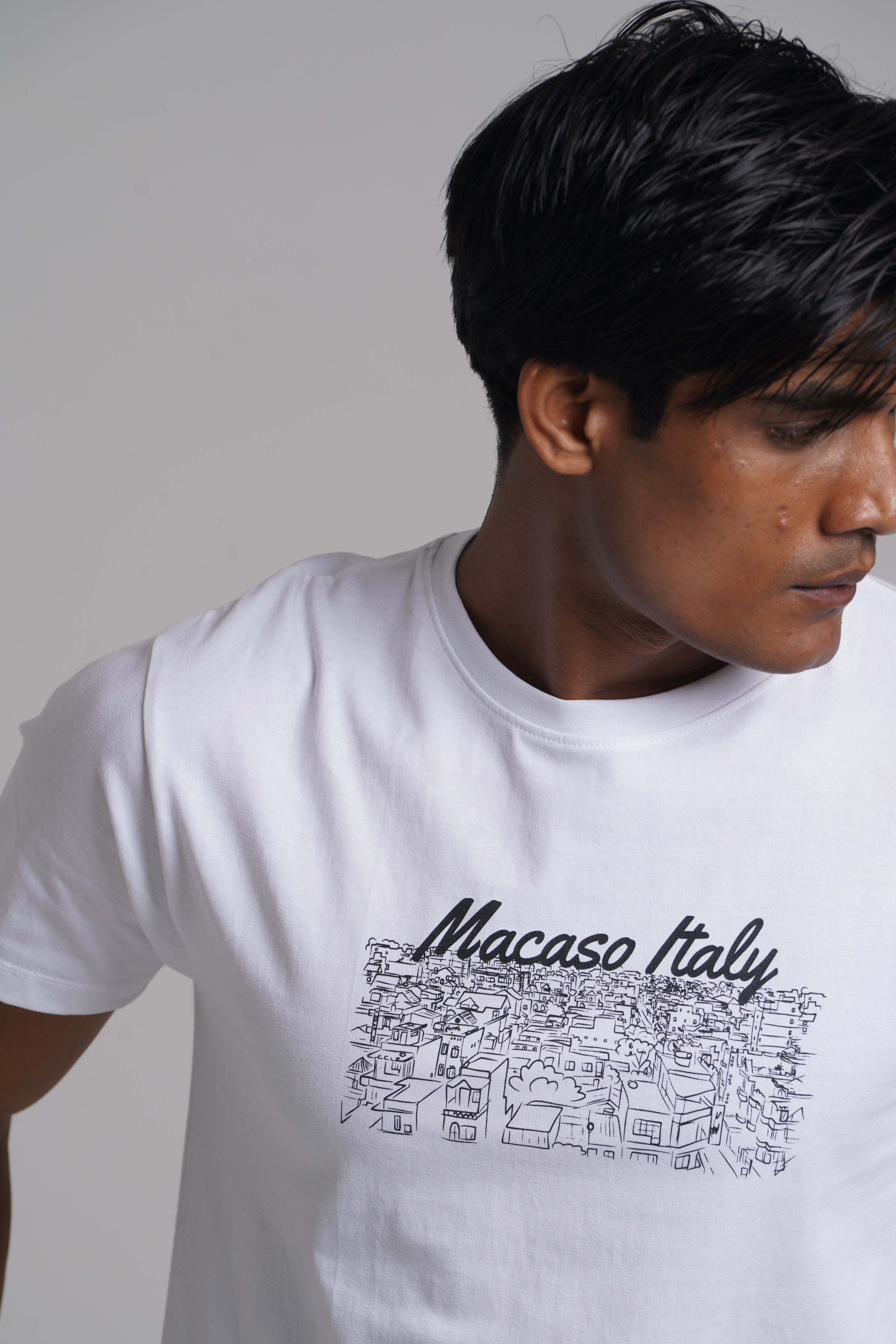 Brand Print Crew Neck T-shirt