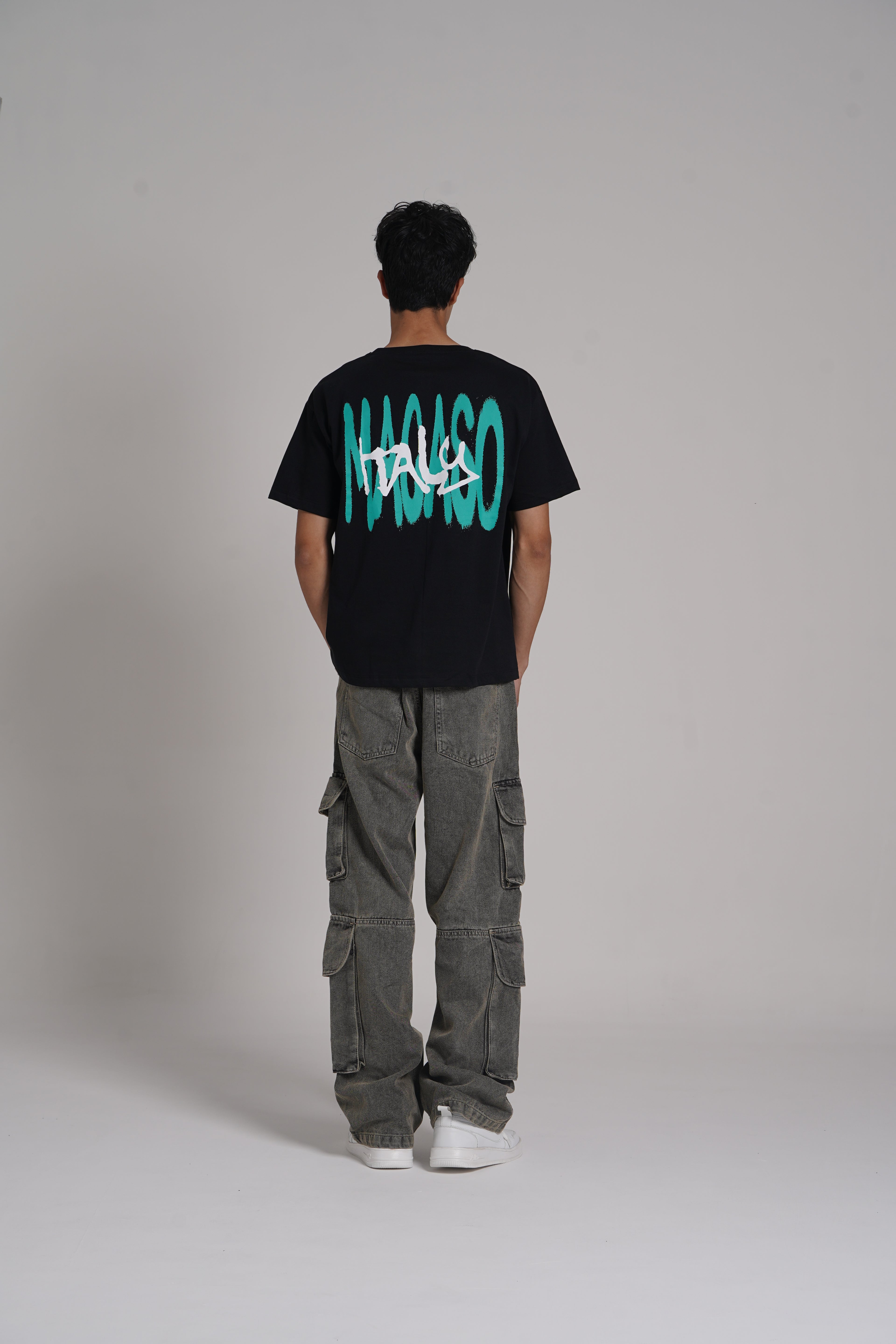 Typographic Print Oversized T-shirt