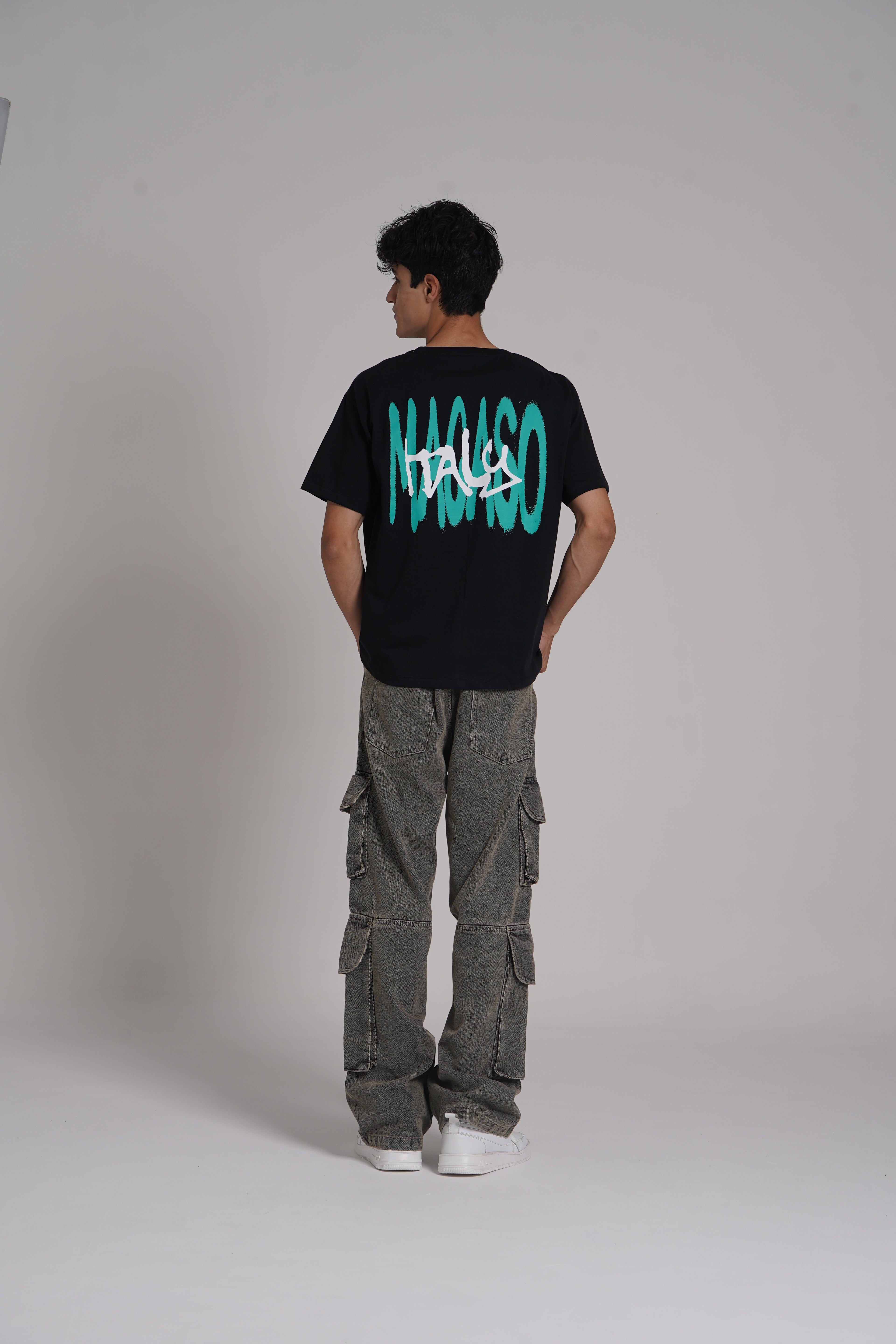 Typographic Print Oversized T-shirt