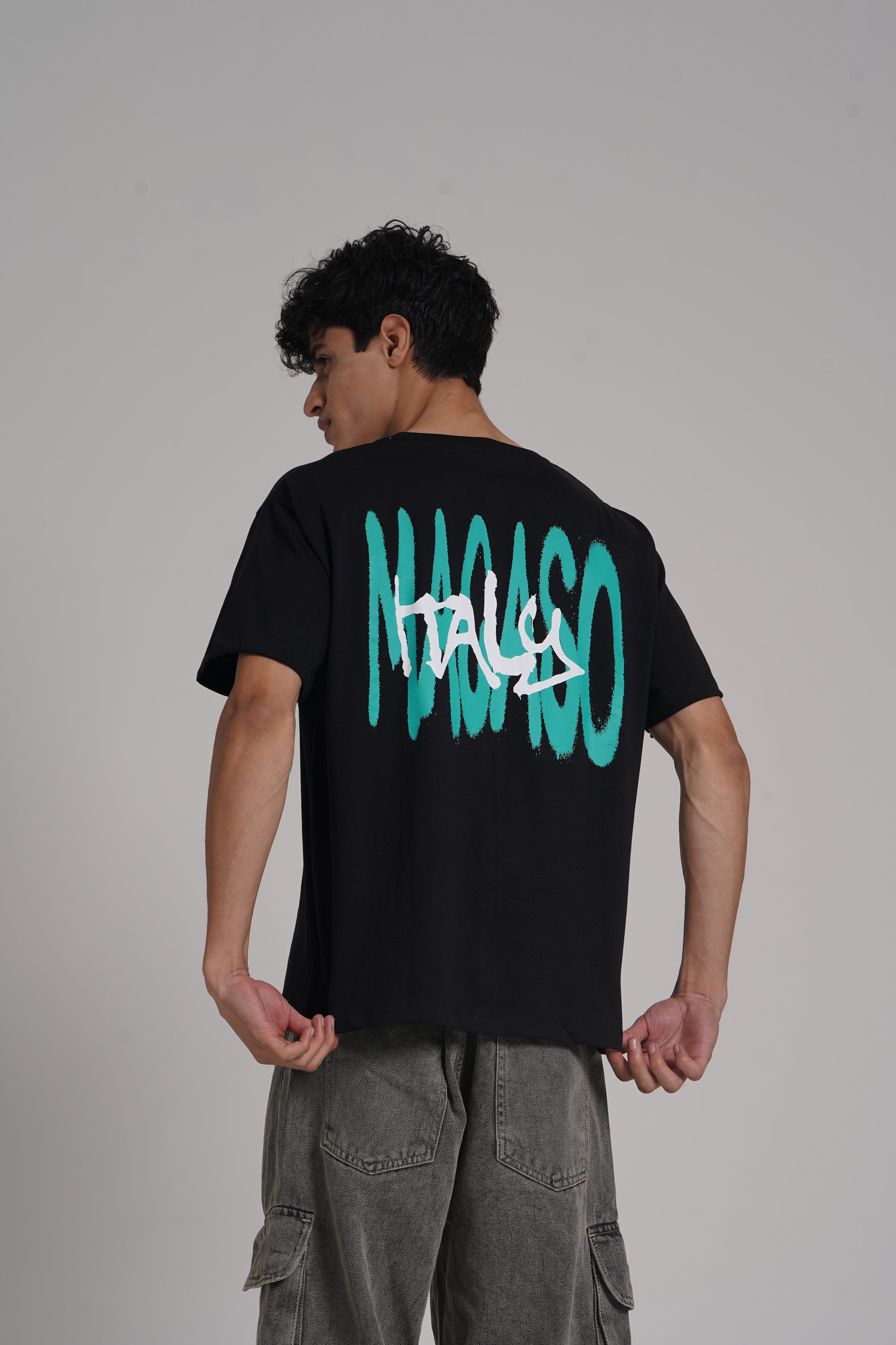 Typographic Print Oversized T-shirt
