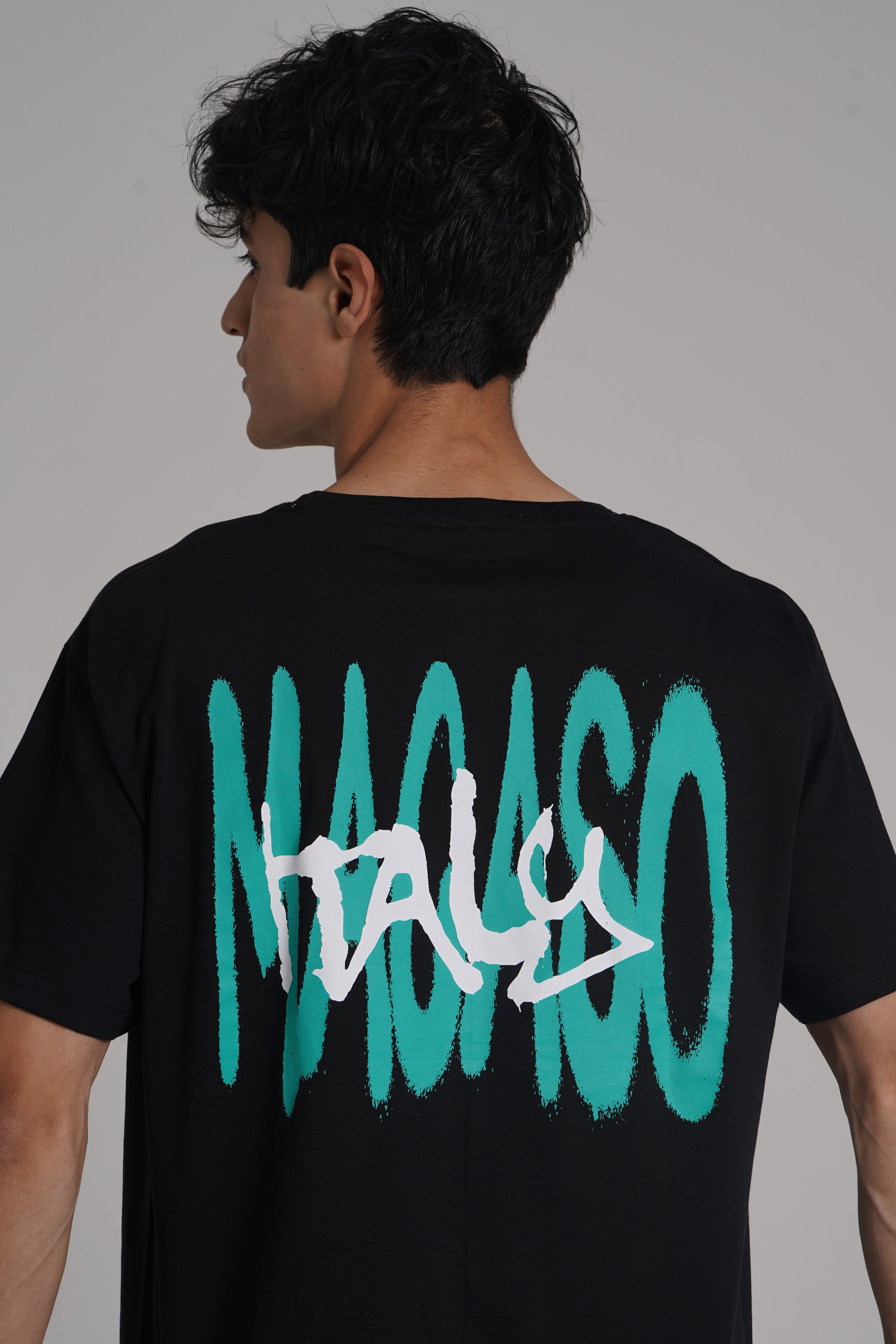 Typographic Print Oversized T-shirt