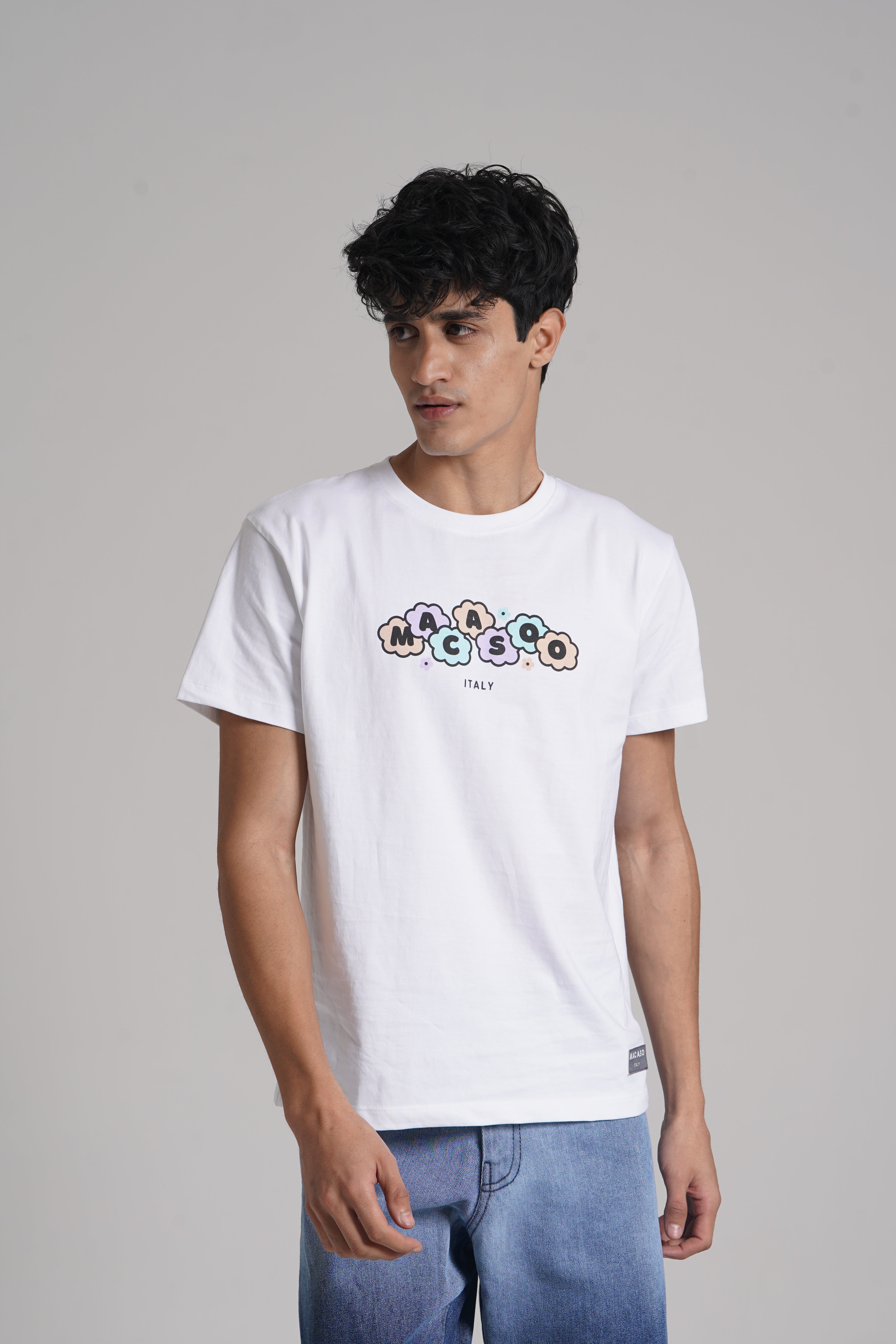 Brand Print Crew Neck T-shirt
